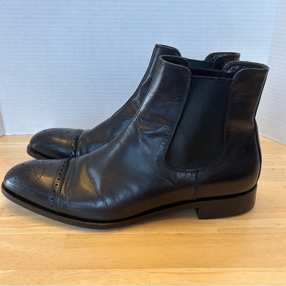 Prada Black Leather Chelsea Boots with Elastic Panels/Mens/Size UK 10/US 11 - Picture 2 of 10